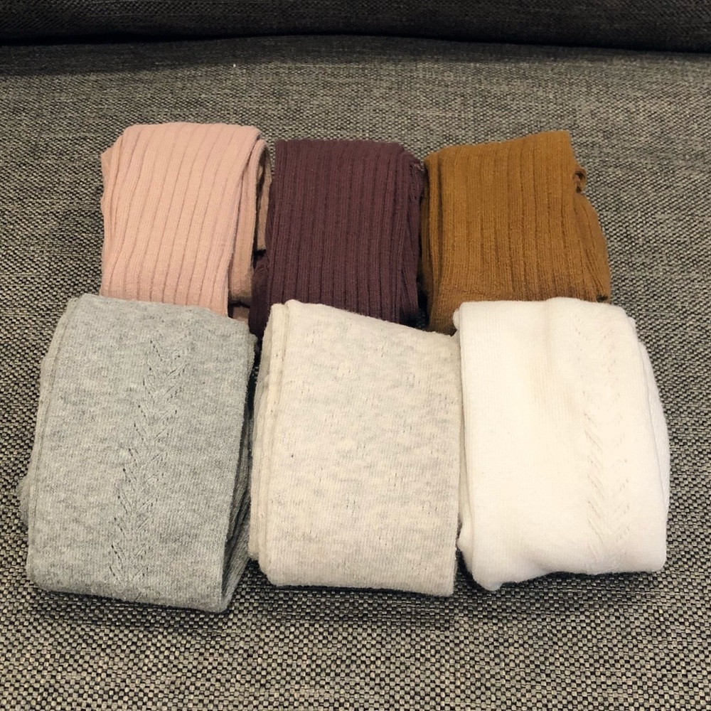 Lot of 6 Jamie Kay tights size 1-2YR Great Cond!